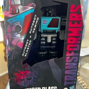 Hasbro Transformers Shattered Glass - AUTOBOT BLASTER & REWIND NIB